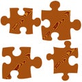 Wooden Puzzle Pieces Royalty Free Stock Photo