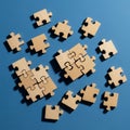 Sections are connected forming small assemblies while others remain Royalty Free Stock Photo