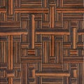 Wooden puzzles assembled for seamless background - Ebony wood Royalty Free Stock Photo