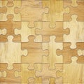 Wooden puzzles - seamless background Royalty Free Stock Photo