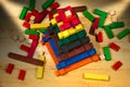 Wooden Pyramid - Toy with Colorful Pieces Royalty Free Stock Photo