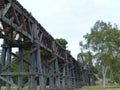 The wooden rail viaduct in Gundagai Royalty Free Stock Photo