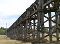 The wooden rail viaduct in Gundagai Royalty Free Stock Photo