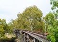 The wooden rail viaduct in Gundagai Royalty Free Stock Photo