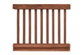 Wooden railing isolated