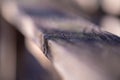 Photo of a wooden railings shot with 85mm lens at F1.4, showing extremely shallow depth of field