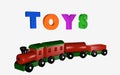 Wooden railway under the label Toys