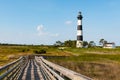 Wooden Ramp Over Marshland at Bodie Island Lighthouse Royalty Free Stock Photo