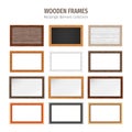 Wooden Rectangle Banners Set