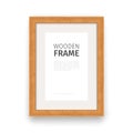 Wooden Rectangle Frame Natural Royalty Free Stock Photo
