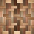 Wooden rectangular parquet stacked for seamless background.