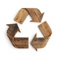 Wooden recycling icons. recycle logo symbol