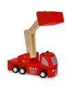 Wooden red fire truck Royalty Free Stock Photo