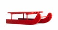Wooden red sled Royalty Free Stock Photo