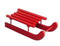 Wooden red sled Royalty Free Stock Photo