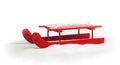 Wooden red sled Royalty Free Stock Photo