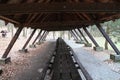 Wooden refuge in forest near Marianka