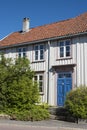 Wooden residential street house Bakklandet Trondheim