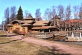 A wooden restaurant built in old fashioned style