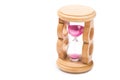 wooden retro hourglass isolated Royalty Free Stock Photo