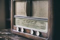 Wooden retro radio