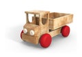 Wooden retro toy car 3d model Royalty Free Stock Photo