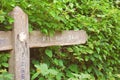 Public footpath sign in the UK giving directions to Rye