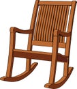 Wooden rocking armchair