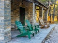 Wooden Rocking Chairs at The Historic Pratt Cabin