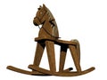 Wooden rocking horse