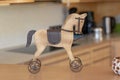 Wooden rocking horse, Christmas decoration Royalty Free Stock Photo