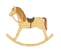 Wooden rocking horse