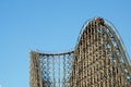 Wooden roller coaster Royalty Free Stock Photo