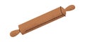 Wooden rolling pin for dough Royalty Free Stock Photo