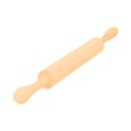 Wooden rolling pin icon, cartoon style Royalty Free Stock Photo