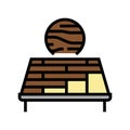 wooden roof color icon vector illustration Royalty Free Stock Photo