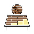 wooden roof color icon vector illustration Royalty Free Stock Photo