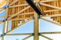 Wooden roof construction Royalty Free Stock Photo