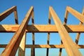 Wooden Roof frame rafters Royalty Free Stock Photo