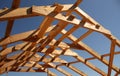 Wooden roof frame Royalty Free Stock Photo