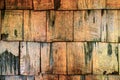 Wooden roof old brown color Royalty Free Stock Photo