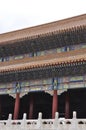 Wooden Roof painting design of Meridian Gate in the Palace Museum from the Forbidden City in Beijing