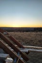 Wooden roof with rafter style framing against a blue sky Royalty Free Stock Photo