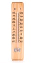 Wooden room thermometer Royalty Free Stock Photo