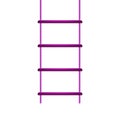 Wooden rope ladder in purple design