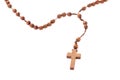 Wooden rosary beads Royalty Free Stock Photo