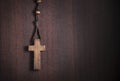 Wooden rosary cross