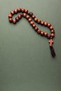 Wooden rosary and cross