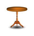 Wooden round table Royalty Free Stock Photo