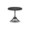 Wooden round table in black design Royalty Free Stock Photo